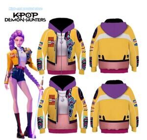 Rumi Demon Hunter of KPop Pullover Cosplay Costume Girls Medium NEW